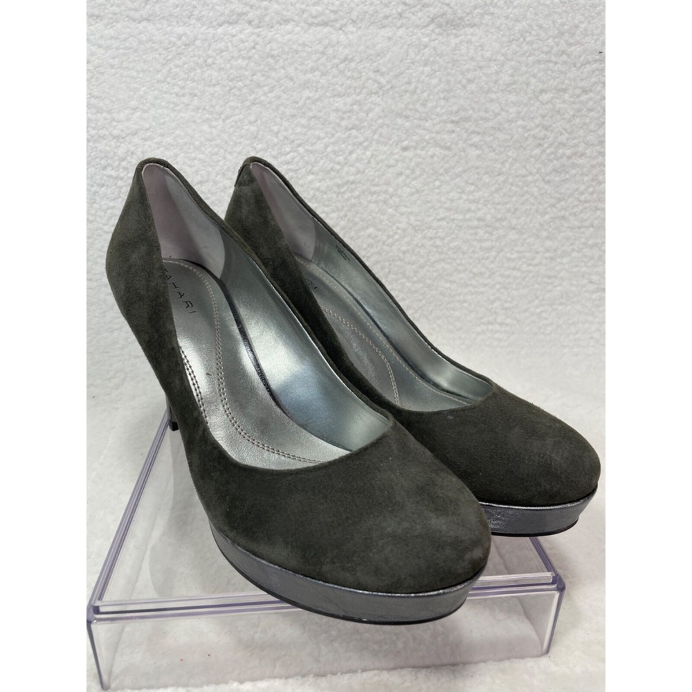 Tahari Sophia Platform‎ Heels Womens size 8.5 Grey NWOT